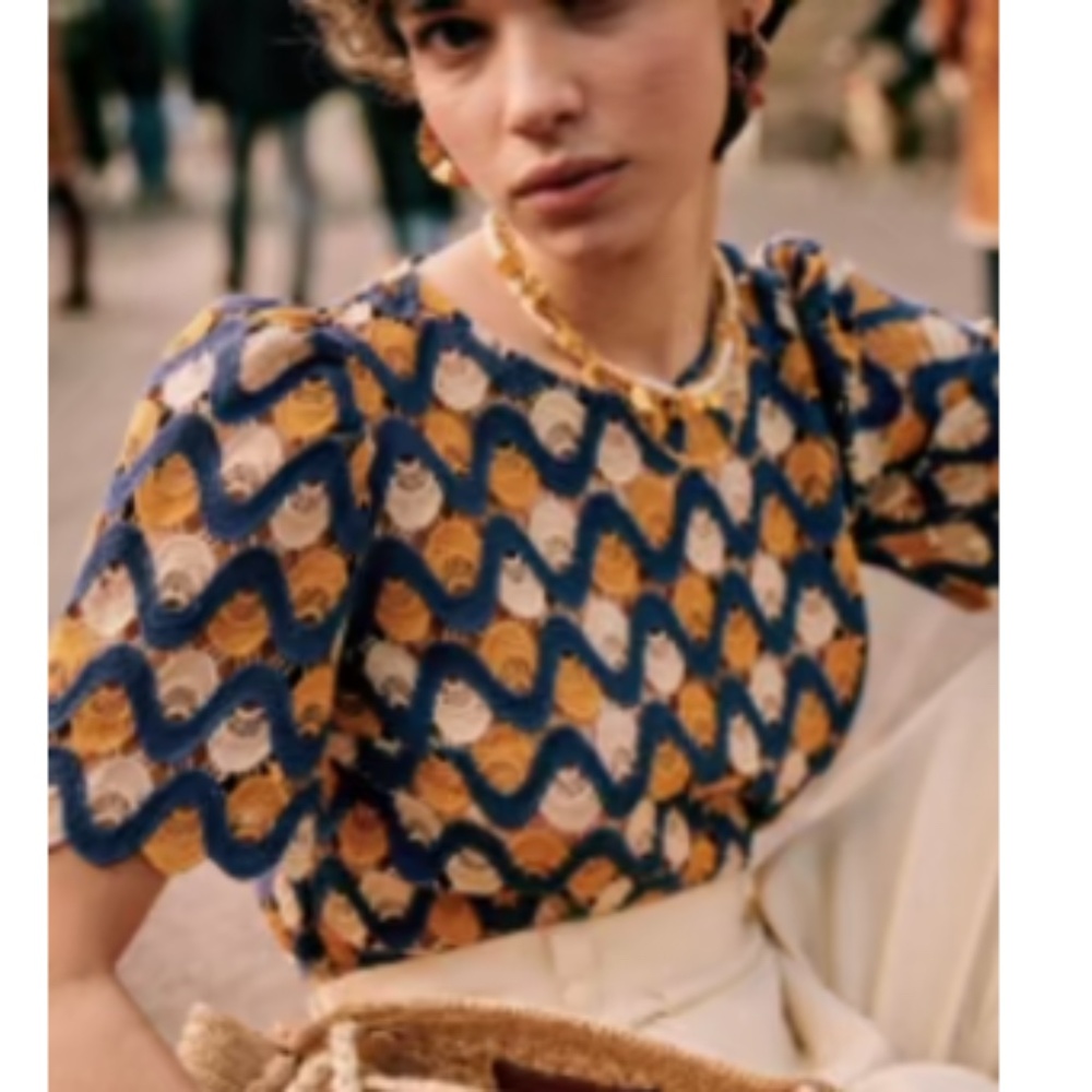 Sézane Lilo blouse size 46 (14)